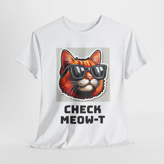 Cool Cat Check Meow-T" Graphic Shirt